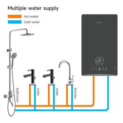 Pemanas Air Listrik Instan dengan Layar Sentuh untuk Kamar Mandi