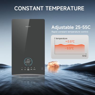 Pemanas Air Listrik Instan dengan Layar Sentuh untuk Kamar Mandi