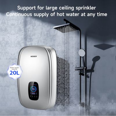 Pemanas Air Shower Aliran Besar Suhu Konstan Efisiensi Tinggi untuk Seluruh Rumah 220V 230V
